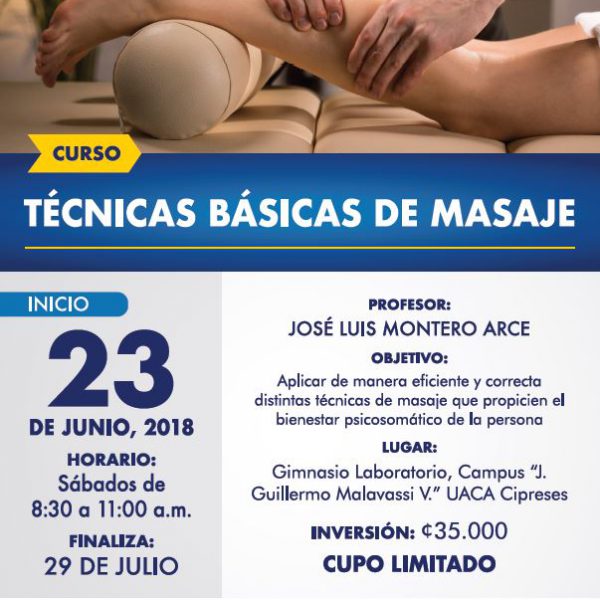 Curso Técnicas de Masaje 2018